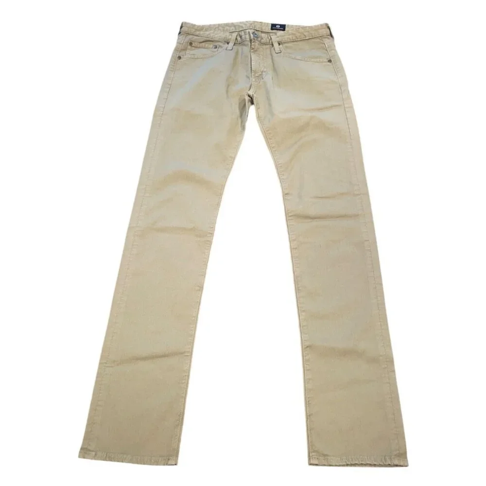 AG Adriano Goldschmied Mens 32x32 Green Slim Skinny Pant Stretch Workwear Preppy